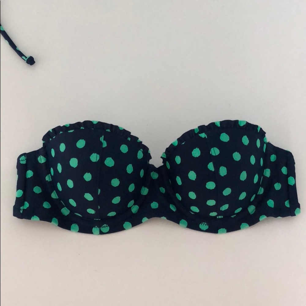 strapless polka dot aerie bikini top